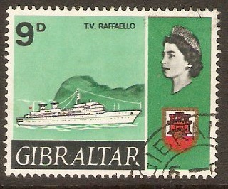Gibraltar 1967 9d Ships series. SG208.